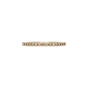 Tura Sugden 18k Yellow Gold Champagne Diamond Half Eternity Band - 1.5 mm