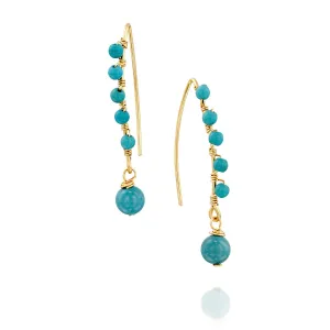 Turquoise Beaded Earrings