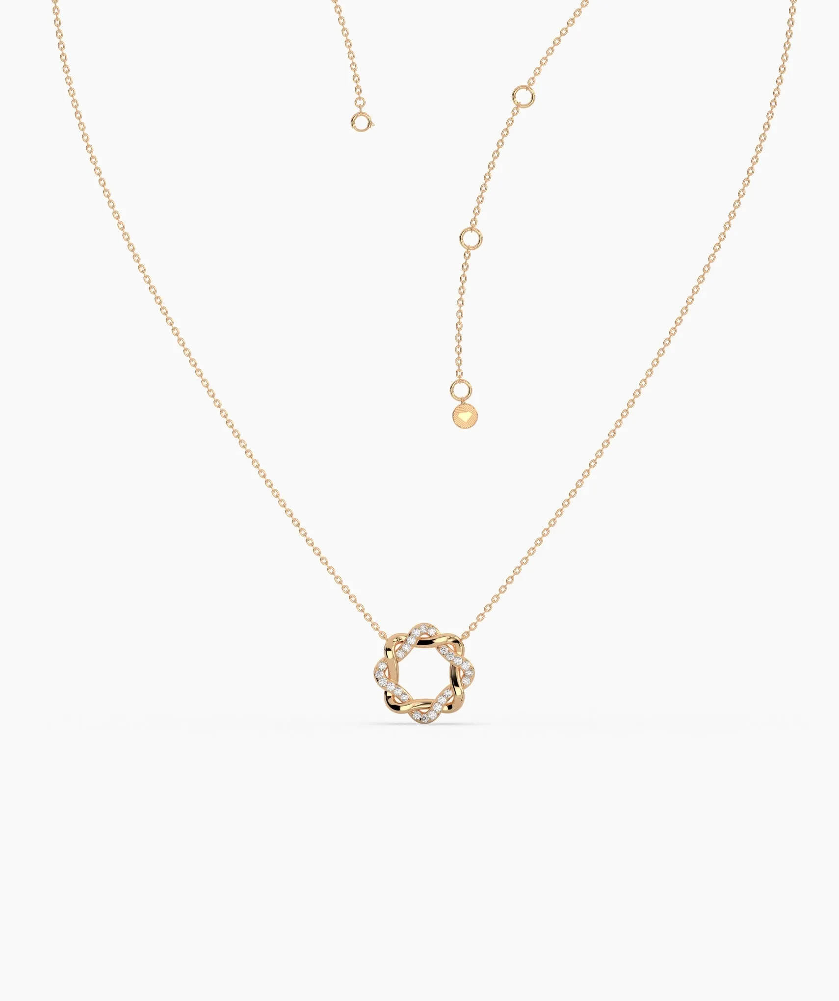 Twisted Gold & Diamond Necklace