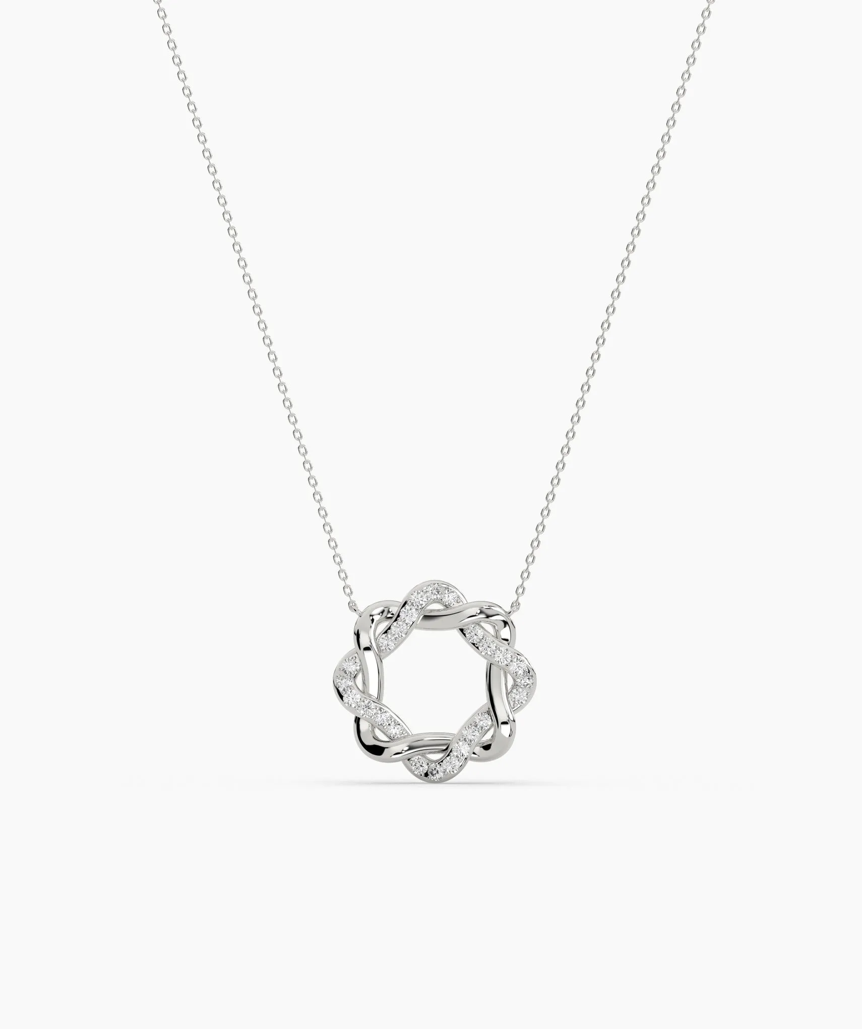 Twisted Gold & Diamond Necklace