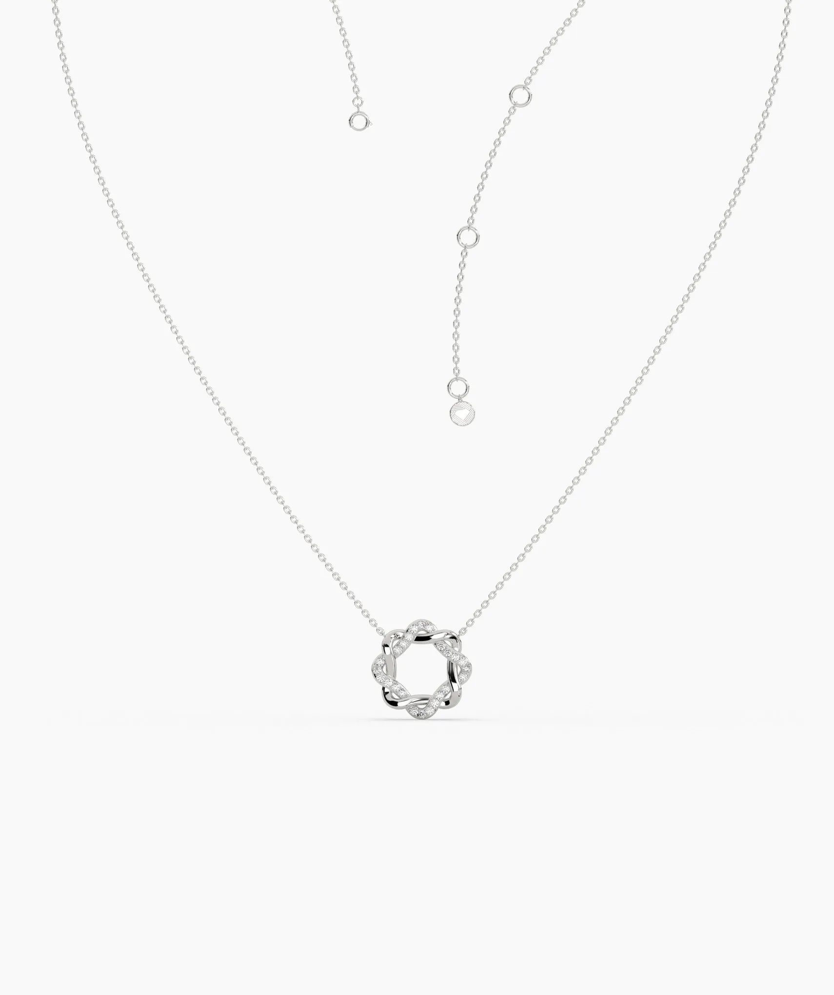 Twisted Gold & Diamond Necklace
