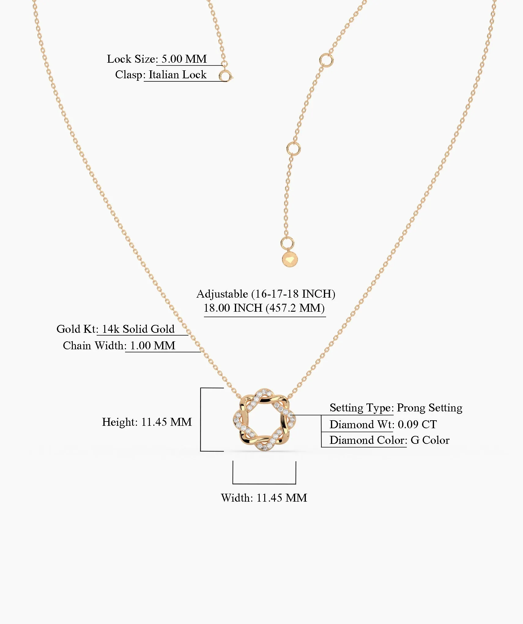 Twisted Gold & Diamond Necklace