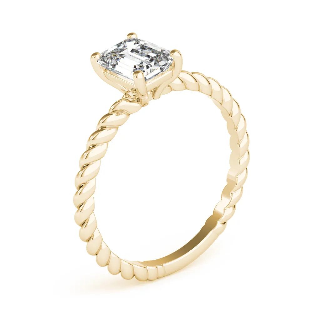 Twisted Shank Emerald Cut Center - TN51143-E