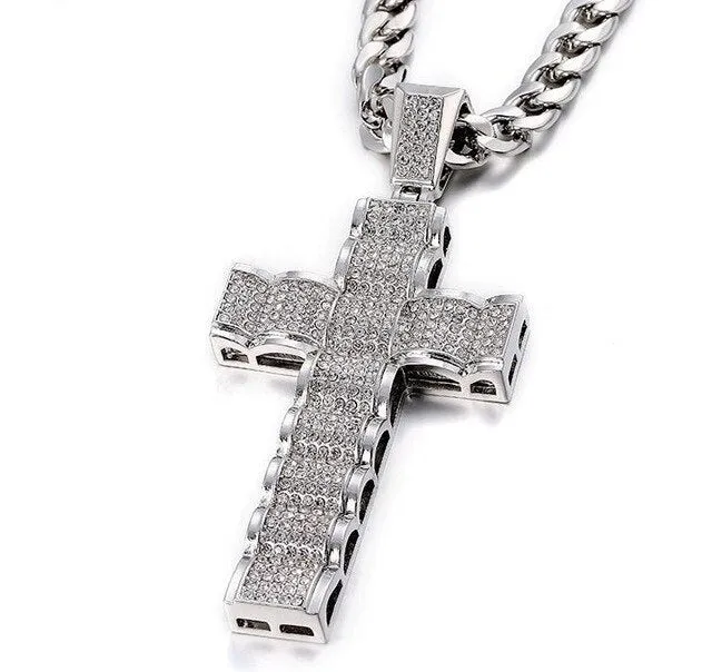 💎Unisex HipHop Cuban Iced Out Crystal Chain