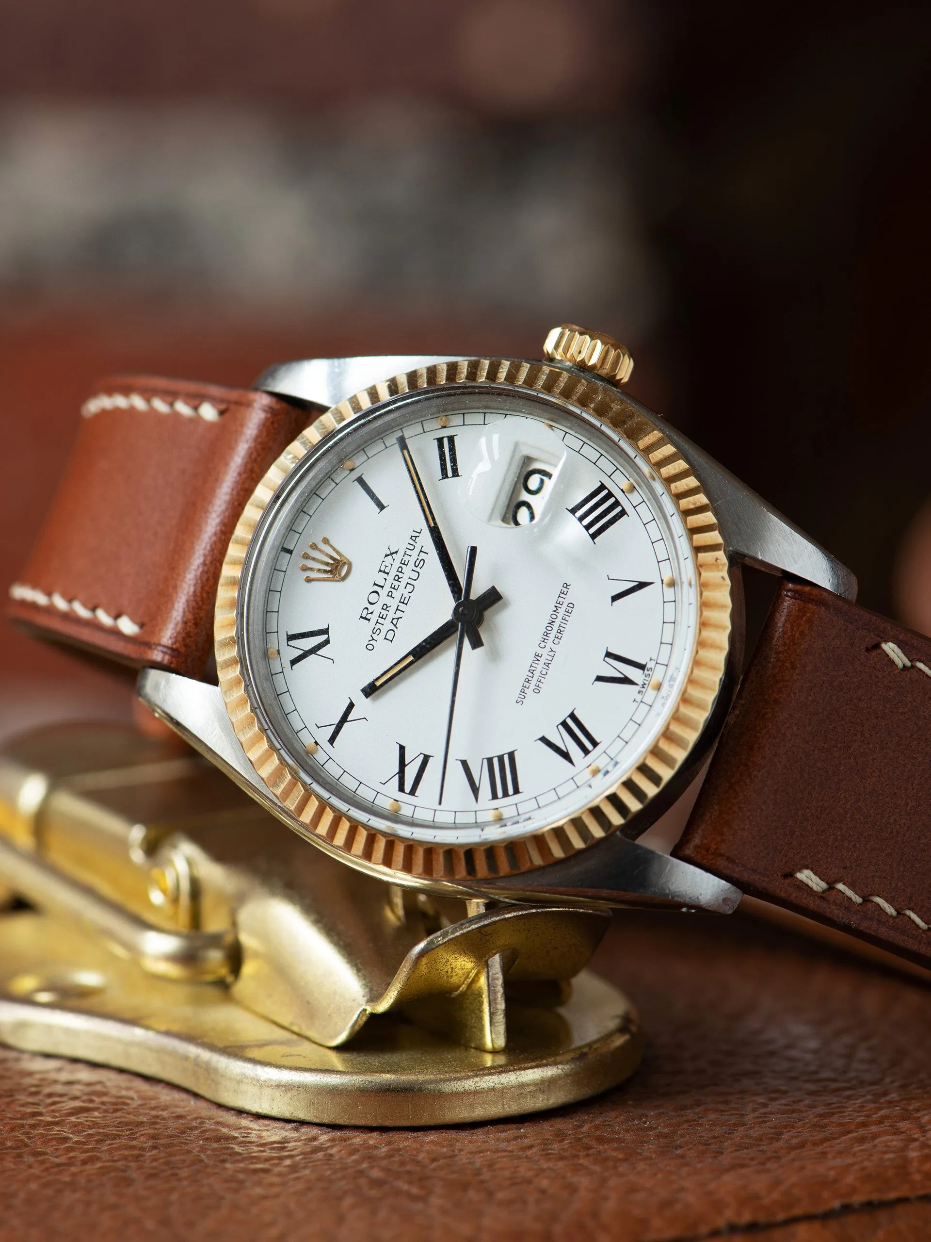 *Unpolished* 1979 Rolex Two-Tone Datejust (Ref. 16013) White "Buckley" Dial