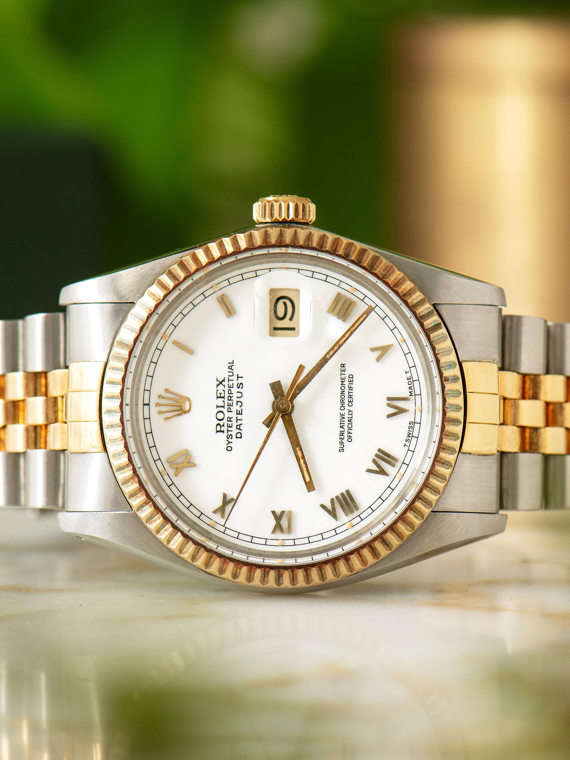 *Unpolished* 1984 Rolex Two-Tone Datejust (Ref. 16013) White Roman Dial