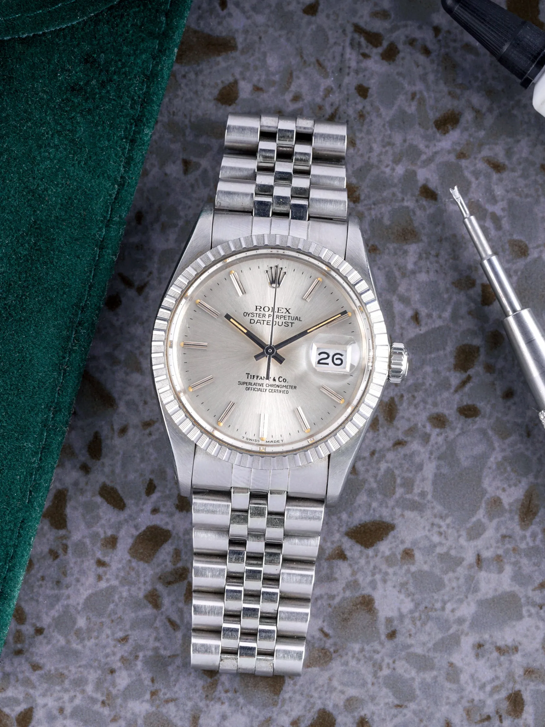 *Unpolished* 1987 Rolex Datejust (Ref. 16030) "Tiffany & Co."