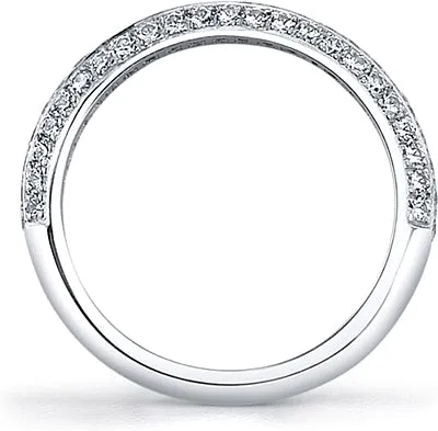 Vatche Three Row Pave Diamond Engagement Ring