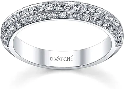 Vatche Three Row Pave Diamond Engagement Ring