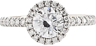 Verragio Two-Tone Pave Halo Diamond Engagement Ring
