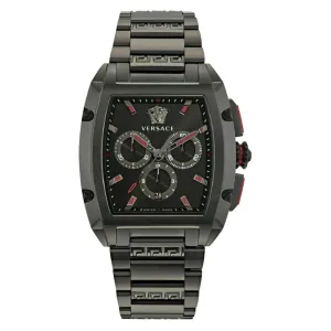 Versace Dominus Black Stainless Steel Black Dial Chronograph Quartz Watch for Gents - VE6H00623