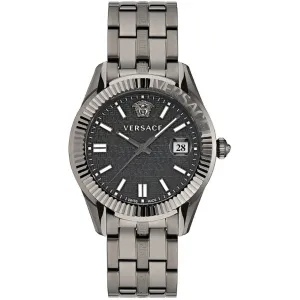 Versace Greca Time Two-tone Stainless Steel Black Dial Quartz Watch for Gents - VE3K00622