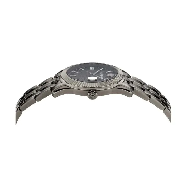 Versace Greca Time Two-tone Stainless Steel Black Dial Quartz Watch for Gents - VE3K00622
