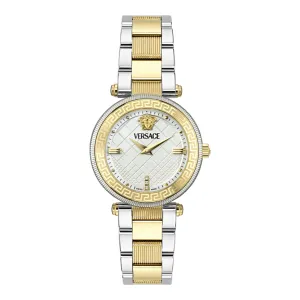 Versace Reve Two-tone Stainless Steel White Dial Quartz Watch for Ladies - VE8B00724