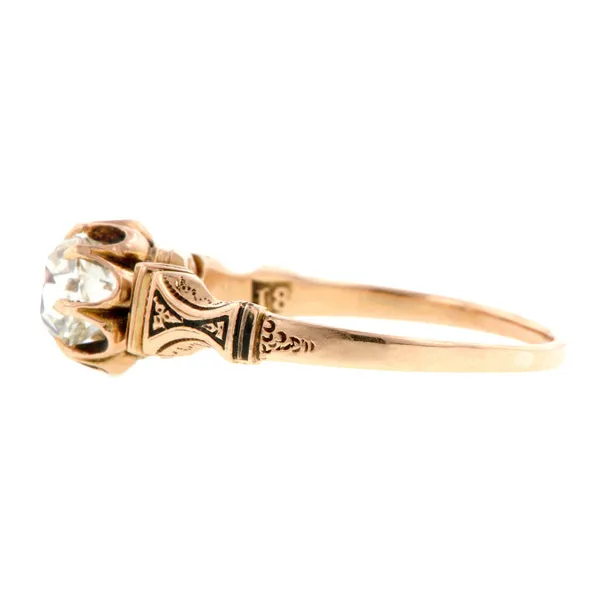 Victorian Diamond Engagement Ring, Old Mine 1.05ct