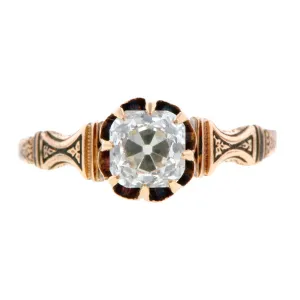 Victorian Diamond Engagement Ring, Old Mine 1.05ct