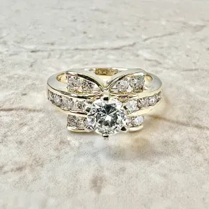 Vintage 14 Karat Yellow Gold 0.52 Carat Diamond Engagement Ring