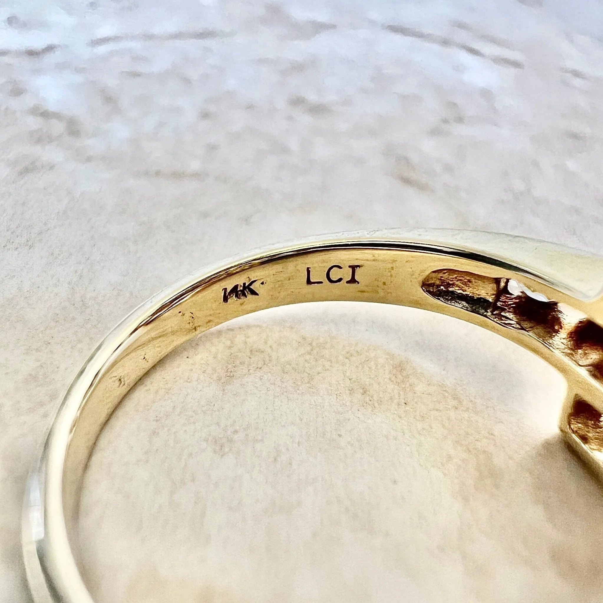 Vintage 14 Karat Yellow Gold 0.52 Carat Diamond Engagement Ring