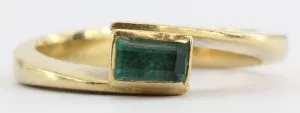 Vintage 18K Gold Colombian Emerald .25 Carat Ring