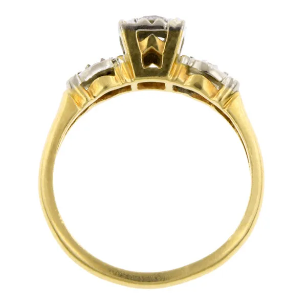 Vintage Diamond Engagement Ring, TRB 0.25ct