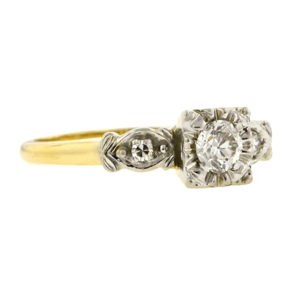 Vintage Diamond Engagement Ring, TRB 0.25ct