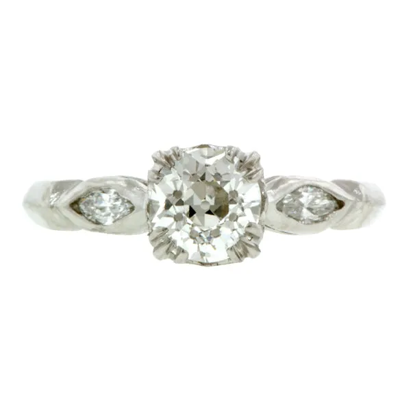 Vintage Engagement Ring, Old European 0.81ct
