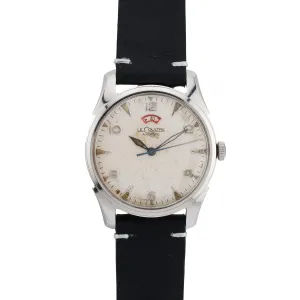 Vintage Jaeger LeCoultre Power Matic Stainless Steel Wrist Watch Circa 1955
