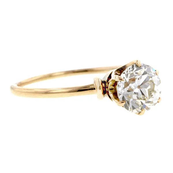 Vintage Solitaire Engagement Ring, Old Euro 0.97ct