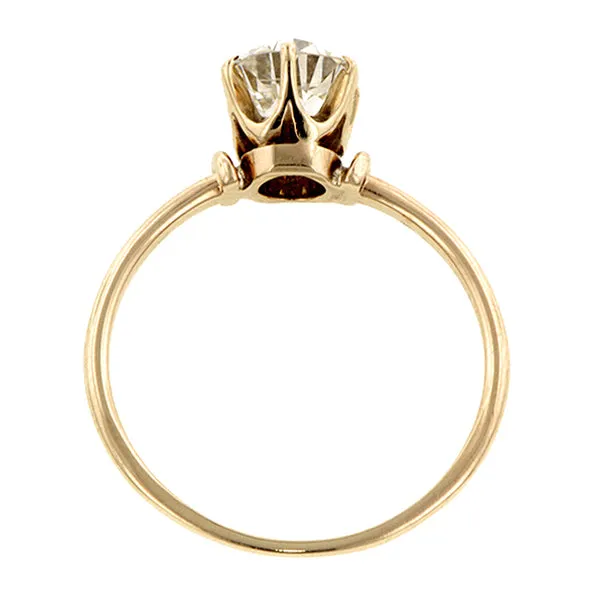Vintage Solitaire Engagement Ring, Old Euro 0.97ct