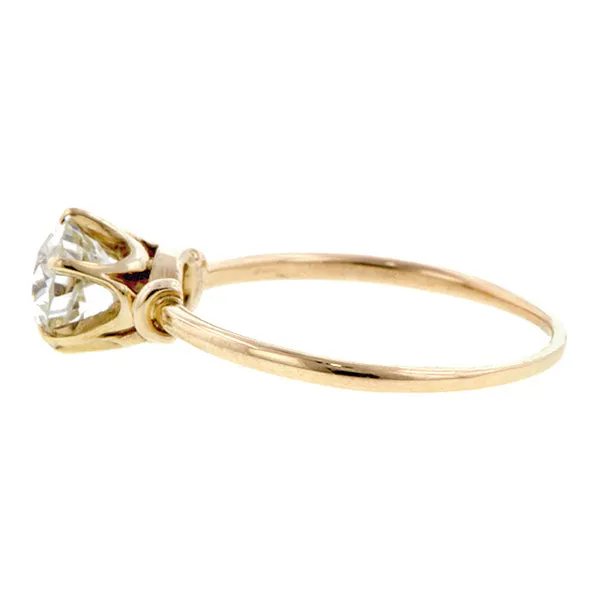 Vintage Solitaire Engagement Ring, Old Euro 0.97ct