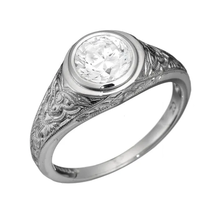 Vintage Style Celtic Solitaire Engagement Rings