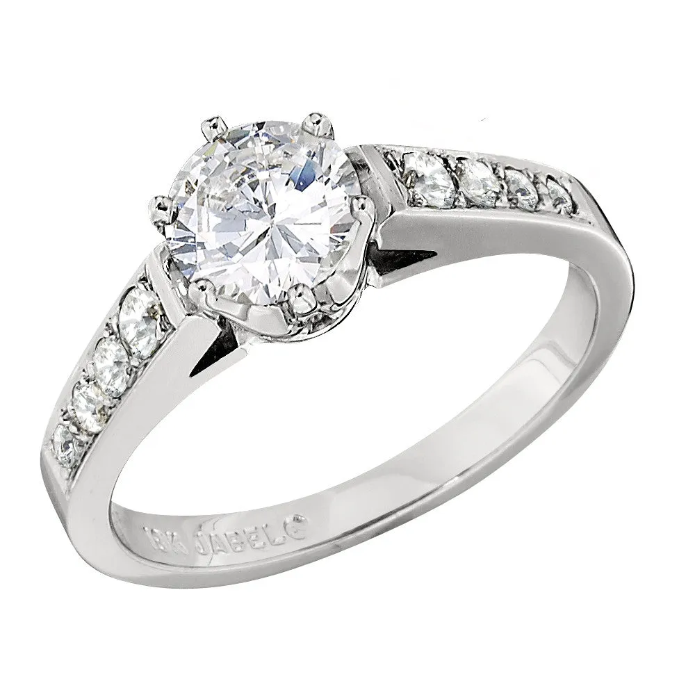 Vintage Style Engagement Rings - Cathedral Bead Set Ring