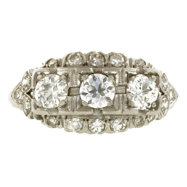 Vintage Three Stone Diamond Ring