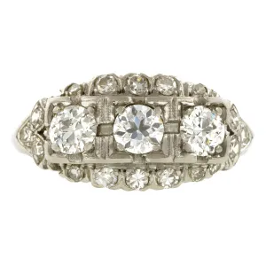 Vintage Three Stone Diamond Ring