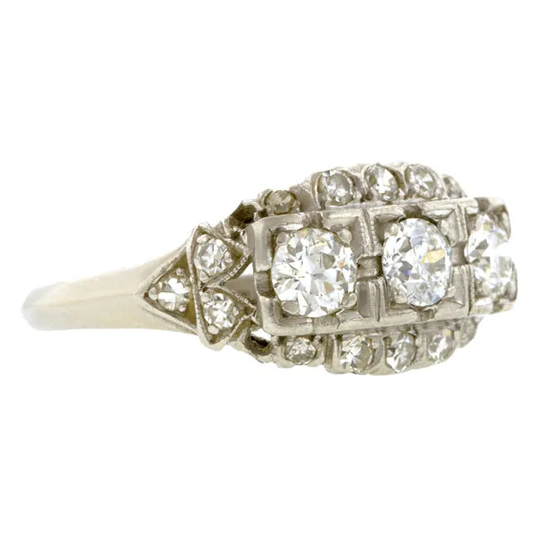 Vintage Three Stone Diamond Ring