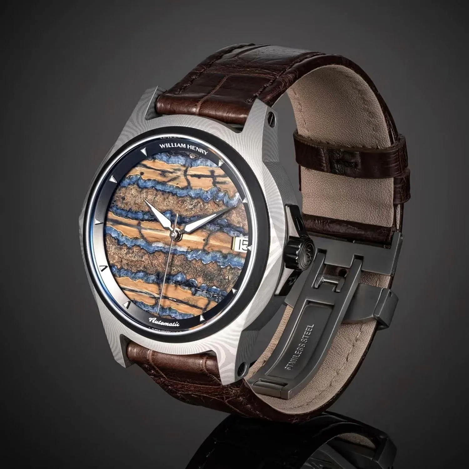 William Henry Studio Legacy Mammoth Hand-Forged Damascus Automatic – Legacy Mammoth