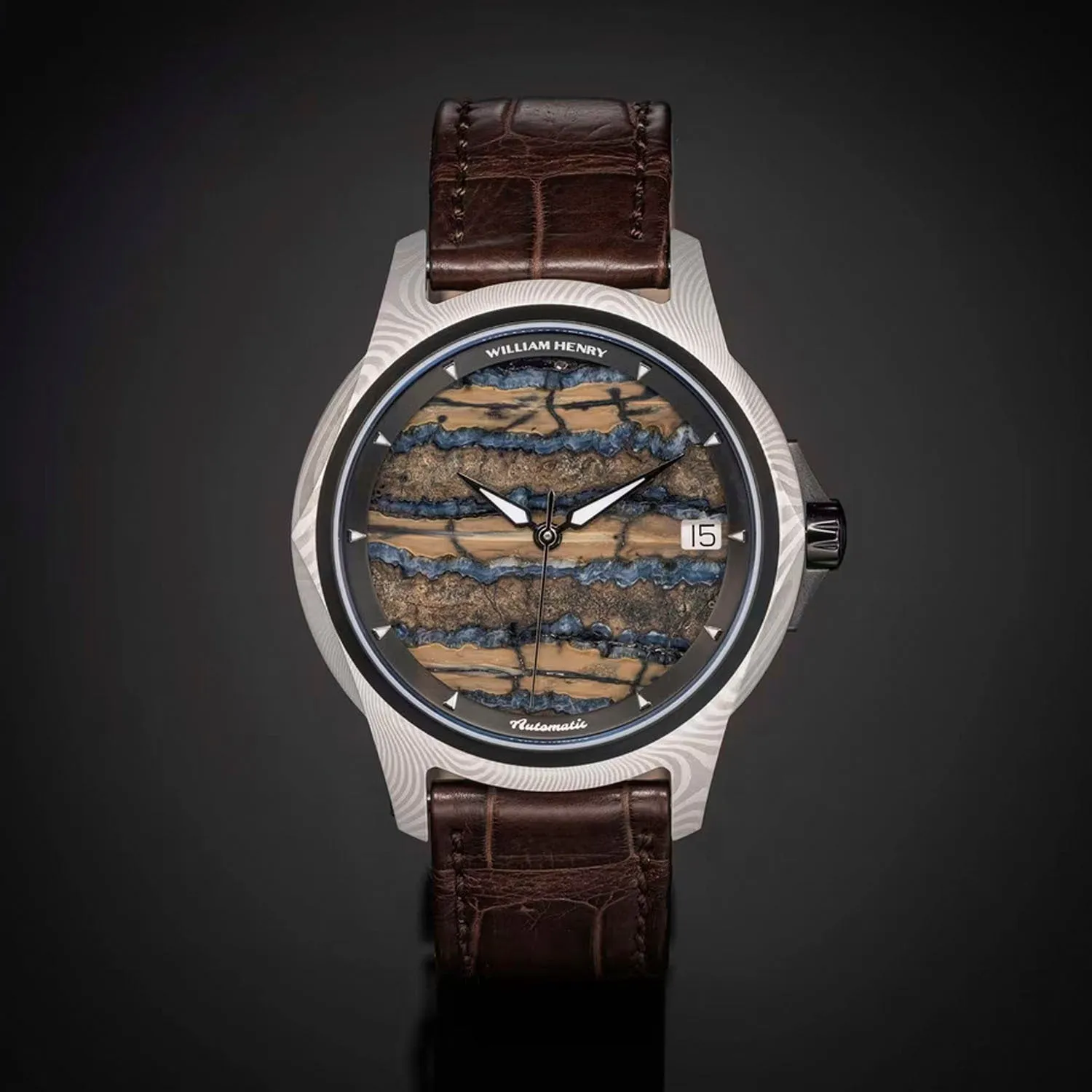 William Henry Studio Legacy Mammoth Hand-Forged Damascus Automatic – Legacy Mammoth