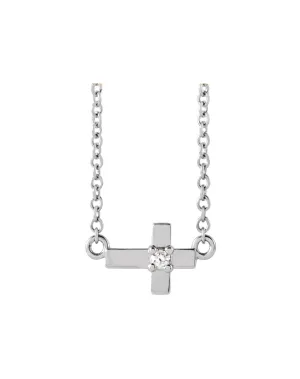 Youth Sideways Cross Necklace