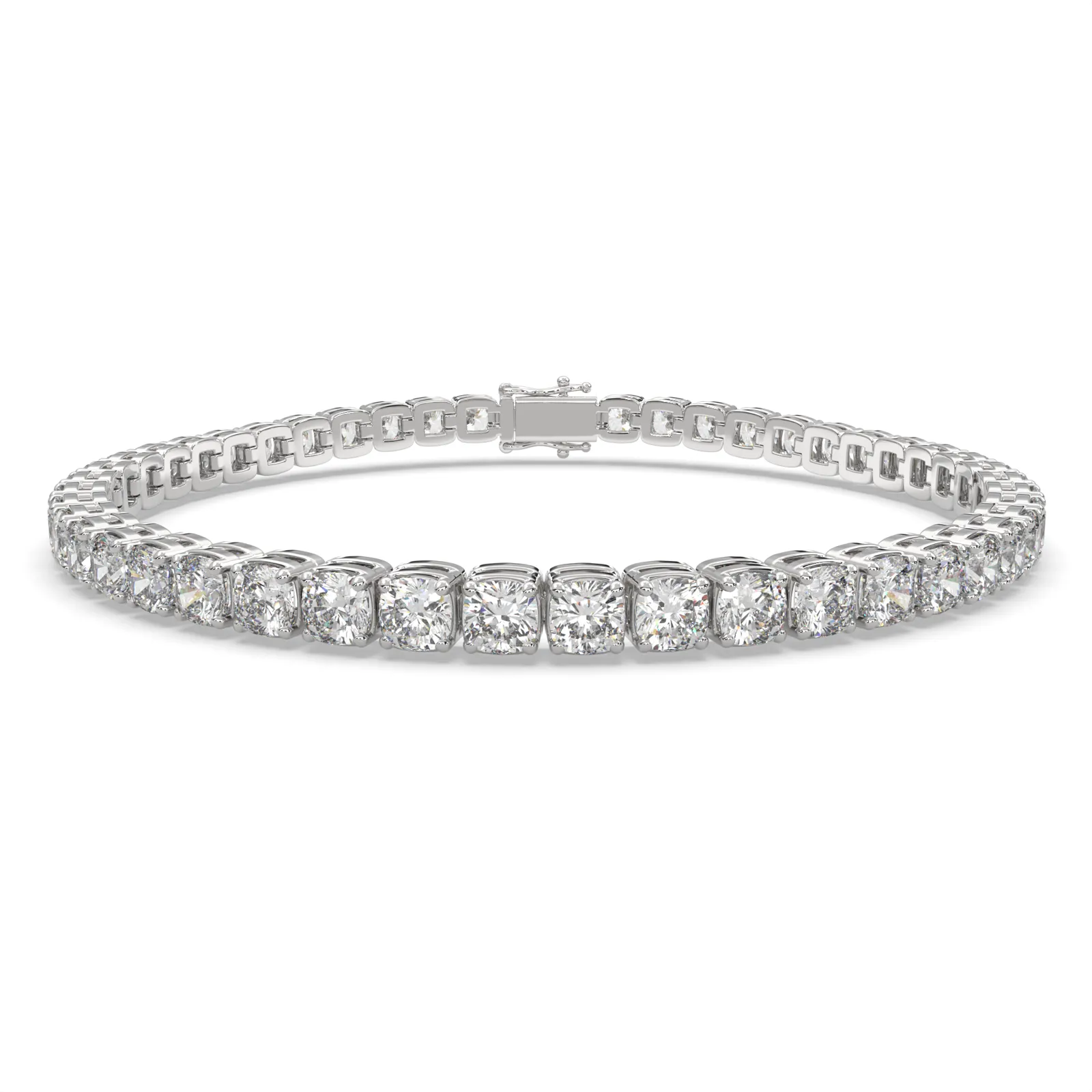 Zephyrine Cushion Cut Diamond Tennis Bracelet Prong Set (10 ctw)