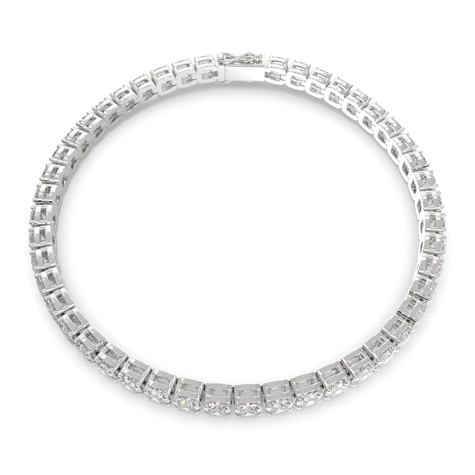 Zephyrine Cushion Cut Diamond Tennis Bracelet Prong Set (10 ctw)