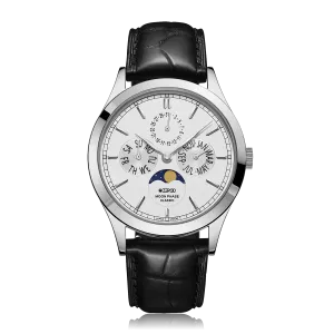 ZEROO C1 CLASSIC MOON PHASEQUARTZ WATCH FOR GENTS - ZC001SWH